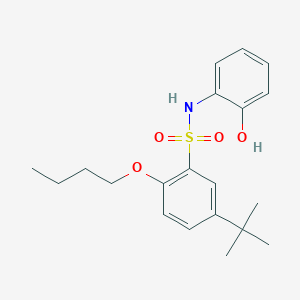 {[5-(Tert-butyl)-2-butoxyphenyl]sulfonyl}(2-hydroxyphenyl)amine