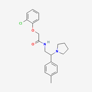 2-(2-chlorophenoxy)-N-[2-(4-methylphenyl)-2-(pyrrolidin-1-yl)ethyl]acetamide