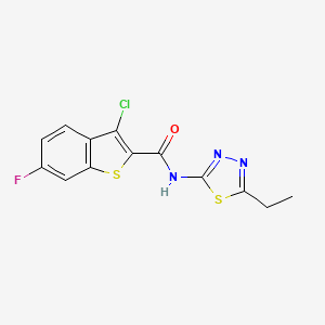 3-chloro-N-(5-ethyl-1,3,4-thiadiazol-2-yl)-6-fluoro-1-benzothiophene-2-carboxamide