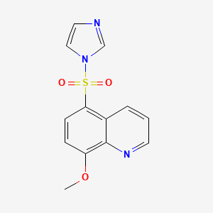 molecular formula C13H11N3O3S B1220418 5-(1-Imidazolylsulfonyl)-8-methoxyquinoline 