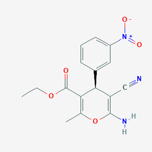 ethyl 6-amino-5-cyano-2-methyl-4-(3-nitrophenyl)-4H-pyrano-3-carboxylate