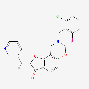 (2Z)-8-(2-chloro-6-fluorobenzyl)-2-(pyridin-3-ylmethylidene)-8,9-dihydro-7H-furo[2,3-f][1,3]benzoxazin-3(2H)-one