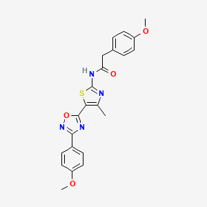 2-(4-methoxyphenyl)-N-[(2Z)-5-[3-(4-methoxyphenyl)-1,2,4-oxadiazol-5-yl]-4-methyl-1,3-thiazol-2(3H)-ylidene]acetamide