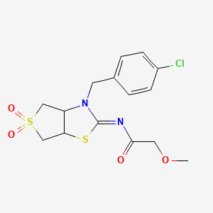 N-[(2E)-3-(4-chlorobenzyl)-5,5-dioxidotetrahydrothieno[3,4-d][1,3]thiazol-2(3H)-ylidene]-2-methoxyacetamide