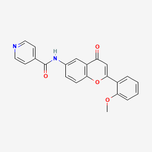 molecular formula C22H16N2O4 B12204212 N-[2-(2-methoxyphenyl)-4-oxo-4H-chromen-6-yl]pyridine-4-carboxamide 