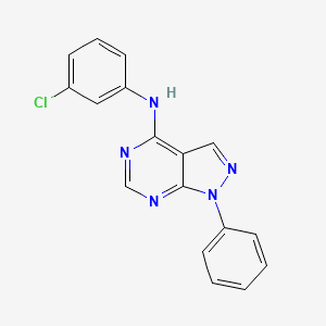 N-(3-chlorophenyl)-1-phenylpyrazolo[3,4-d]pyrimidin-4-amine