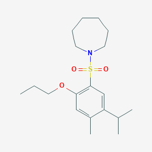 1-[4-Methyl-5-(propan-2-yl)-2-propoxybenzenesulfonyl]azepane