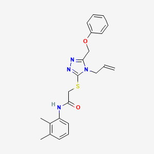 molecular formula C22H24N4O2S B12204286 N-(2,3-dimethylphenyl)-2-{[5-(phenoxymethyl)-4-(prop-2-en-1-yl)-4H-1,2,4-triazol-3-yl]sulfanyl}acetamide 