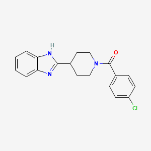 molecular formula C19H18ClN3O B12204294 [4-(1H-benzimidazol-2-yl)piperidin-1-yl](4-chlorophenyl)methanone 