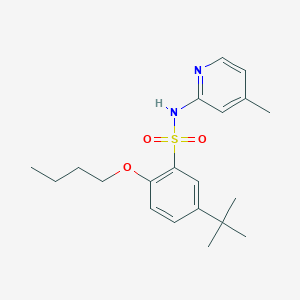 molecular formula C20H28N2O3S B12204316 {[5-(Tert-butyl)-2-butoxyphenyl]sulfonyl}(4-methyl(2-pyridyl))amine 