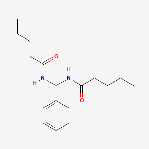 molecular formula C17H26N2O2 B12204324 N,N'-(phenylmethanediyl)dipentanamide 