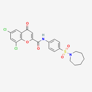 N-[4-(azepan-1-ylsulfonyl)phenyl]-6,8-dichloro-4-oxo-4H-chromene-2-carboxamide