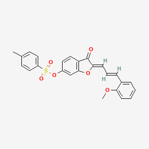 (2Z)-2-[(2E)-3-(2-methoxyphenyl)prop-2-en-1-ylidene]-3-oxo-2,3-dihydro-1-benzofuran-6-yl 4-methylbenzenesulfonate