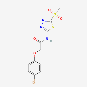 2-(4-bromophenoxy)-N-(5-(methylsulfonyl)-1,3,4-thiadiazol-2-yl)acetamide