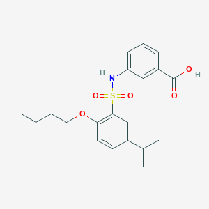 3-[2-Butoxy-5-(propan-2-yl)benzenesulfonamido]benzoic acid