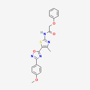 N-[(2E)-5-[3-(4-methoxyphenyl)-1,2,4-oxadiazol-5-yl]-4-methyl-1,3-thiazol-2(3H)-ylidene]-2-phenoxyacetamide