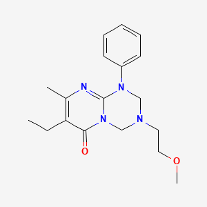 7-ethyl-3-(2-methoxyethyl)-8-methyl-1-phenyl-1,2,3,4-tetrahydro-6H-pyrimido[1,2-a][1,3,5]triazin-6-one