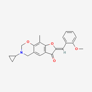 (7Z)-3-cyclopropyl-7-(2-methoxybenzylidene)-9-methyl-3,4-dihydro-2H-furo[3,2-g][1,3]benzoxazin-6(7H)-one