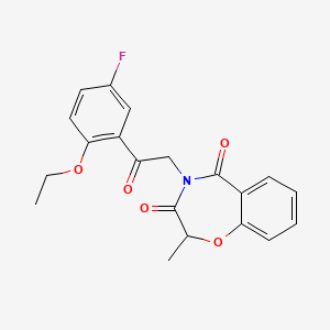 4-[2-(2-ethoxy-5-fluorophenyl)-2-oxoethyl]-2-methyl-1,4-benzoxazepine-3,5(2H,4H)-dione