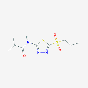 2-methyl-N-[5-(propylsulfonyl)-1,3,4-thiadiazol-2-yl]propanamide