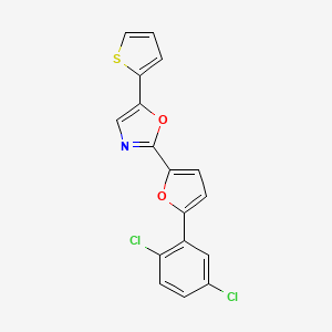 2-[5-(2,5-Dichlorophenyl)furan-2-yl]-5-(thiophen-2-yl)-1,3-oxazole