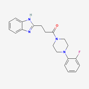 molecular formula C20H21FN4O B12204521 3-(1H-benzimidazol-2-yl)-1-[4-(2-fluorophenyl)piperazin-1-yl]propan-1-one 