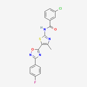 3-chloro-N-[(2Z)-5-[3-(4-fluorophenyl)-1,2,4-oxadiazol-5-yl]-4-methyl-1,3-thiazol-2(3H)-ylidene]benzamide