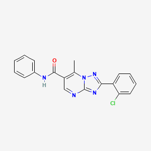 molecular formula C19H14ClN5O B12204543 2-(2-chlorophenyl)-7-methyl-N-phenyl[1,2,4]triazolo[1,5-a]pyrimidine-6-carboxamide 