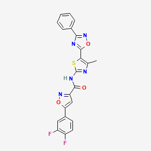 5-(3,4-difluorophenyl)-N-[(2Z)-4-methyl-5-(3-phenyl-1,2,4-oxadiazol-5-yl)-1,3-thiazol-2(3H)-ylidene]-1,2-oxazole-3-carboxamide