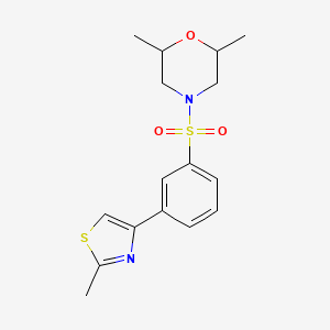 2,6-Dimethyl-4-{[3-(2-methyl-1,3-thiazol-4-yl)phenyl]sulfonyl}morpholine