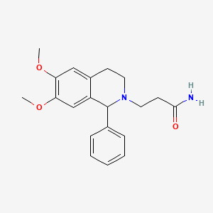 molecular formula C20H24N2O3 B12204713 3-(6,7-dimethoxy-1-phenyl-3,4-dihydroisoquinolin-2(1H)-yl)propanamide 