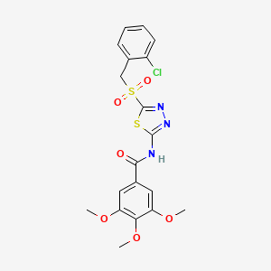 N-(5-((2-chlorobenzyl)sulfonyl)-1,3,4-thiadiazol-2-yl)-3,4,5-trimethoxybenzamide