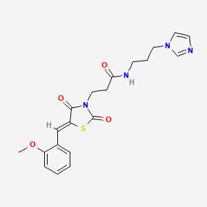 N-[3-(1H-imidazol-1-yl)propyl]-3-[(5Z)-5-(2-methoxybenzylidene)-2,4-dioxo-1,3-thiazolidin-3-yl]propanamide