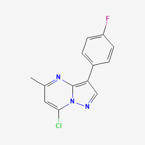 molecular formula C13H9ClFN3 B12204750 7-Chloro-3-(4-fluorophenyl)-5-methylpyrazolo[1,5-a]pyrimidine 