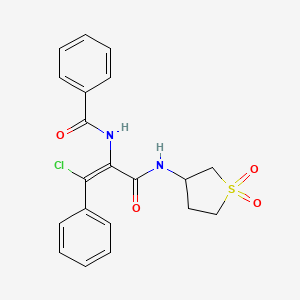 N-{(1Z)-1-chloro-3-[(1,1-dioxidotetrahydrothiophen-3-yl)amino]-3-oxo-1-phenylprop-1-en-2-yl}benzamide