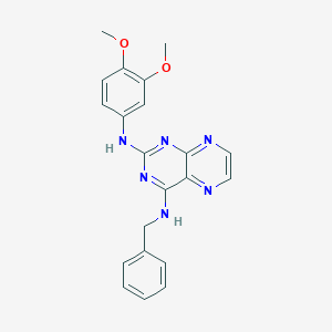 (3,4-Dimethoxyphenyl){4-[benzylamino]pteridin-2-yl}amine