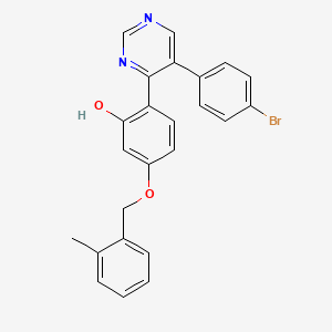 2-[5-(4-Bromophenyl)pyrimidin-4-yl]-5-[(2-methylbenzyl)oxy]phenol