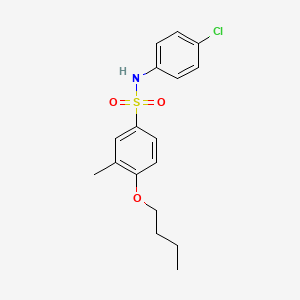 [(4-Butoxy-3-methylphenyl)sulfonyl](4-chlorophenyl)amine