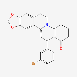 14-(3-bromophenyl)-2,3,4,6,7,14-hexahydro-1H-[1,3]dioxolo[6,7]isoquino[2,1-a]quinolin-1-one