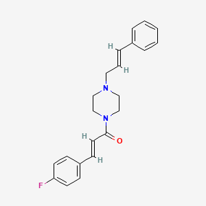 1-[(2E)-3-(4-fluorophenyl)prop-2-enoyl]-4-[(2E)-3-phenylprop-2-enyl]piperazine