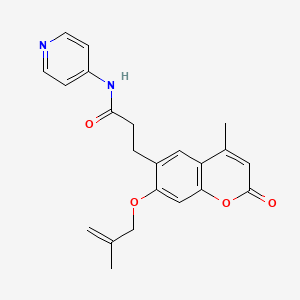 3-{4-methyl-7-[(2-methylprop-2-en-1-yl)oxy]-2-oxo-2H-chromen-6-yl}-N-(pyridin-4-yl)propanamide