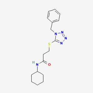 3-[(1-benzyl-1H-tetrazol-5-yl)sulfanyl]-N-cyclohexylpropanamide