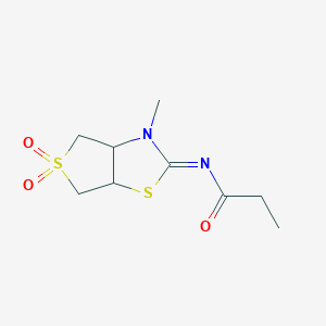 N-[(2Z)-3-methyl-5,5-dioxidotetrahydrothieno[3,4-d][1,3]thiazol-2(3H)-ylidene]propanamide