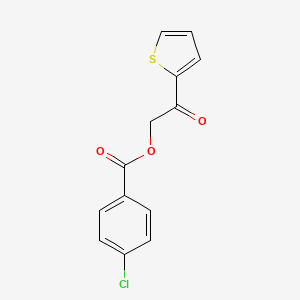 molecular formula C13H9ClO3S B12204902 2-Oxo-2-(2-thienyl)ethyl 4-chlorobenzoate 