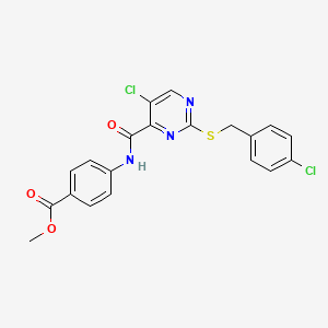 Methyl 4-[({5-chloro-2-[(4-chlorobenzyl)sulfanyl]pyrimidin-4-yl}carbonyl)amino]benzoate