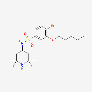 [(4-Bromo-3-pentyloxyphenyl)sulfonyl](2,2,6,6-tetramethyl(4-piperidyl))amine