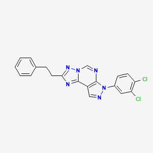 3-(3,4-Dichlorophenyl)-8-(2-phenylethyl)-6-hydropyrazolo[5,4-d]1,2,4-triazolo[1,5-e]pyrimidine