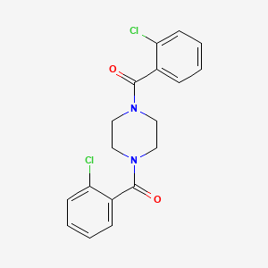 Piperazine-1,4-diylbis[(2-chlorophenyl)methanone]