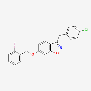 3-(4-Chlorobenzyl)-6-[(2-fluorobenzyl)oxy]-1,2-benzoxazole