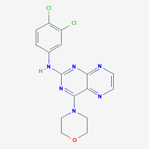 molecular formula C16H14Cl2N6O B12204968 N-(3,4-dichlorophenyl)-4-(morpholin-4-yl)pteridin-2-amine 